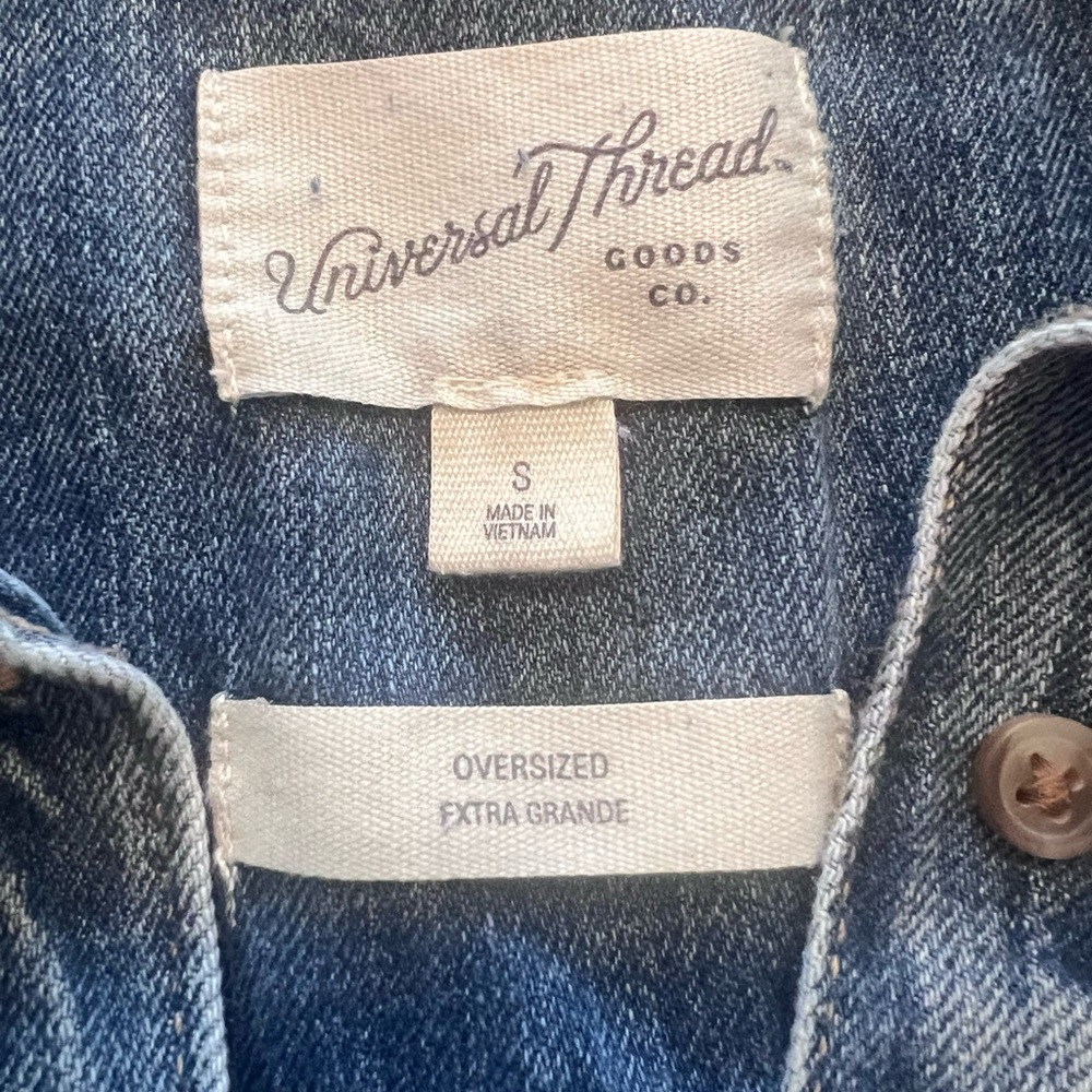 Universal Thread Dark Blue Denim Oversized Shirt Jacket